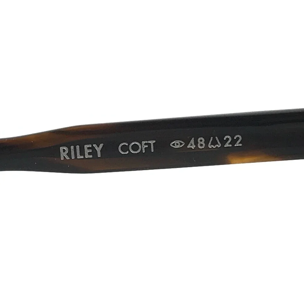 Garrett Leight Eyeglasses Frames RILEY COFT Brown Horn Square Full Rim 48-22-143